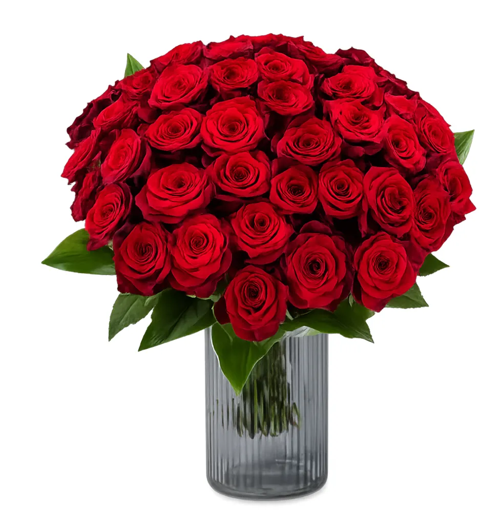 Crimson Elegance with Green Accents